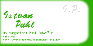 istvan puhl business card